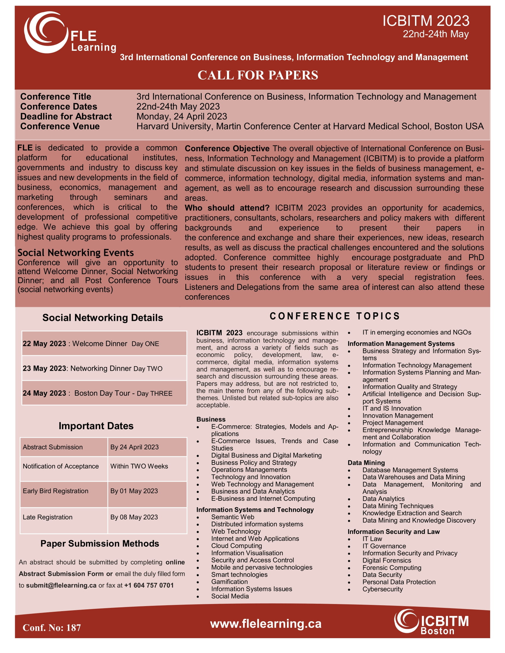 Call for Paper ICBITM 2023 May Boston